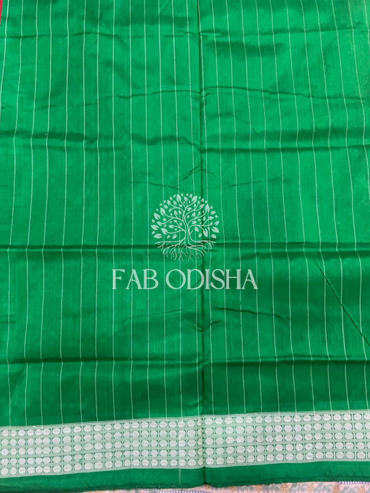 MESMERISING RED PASSAPALI SAMBALPURI SILK SAREE