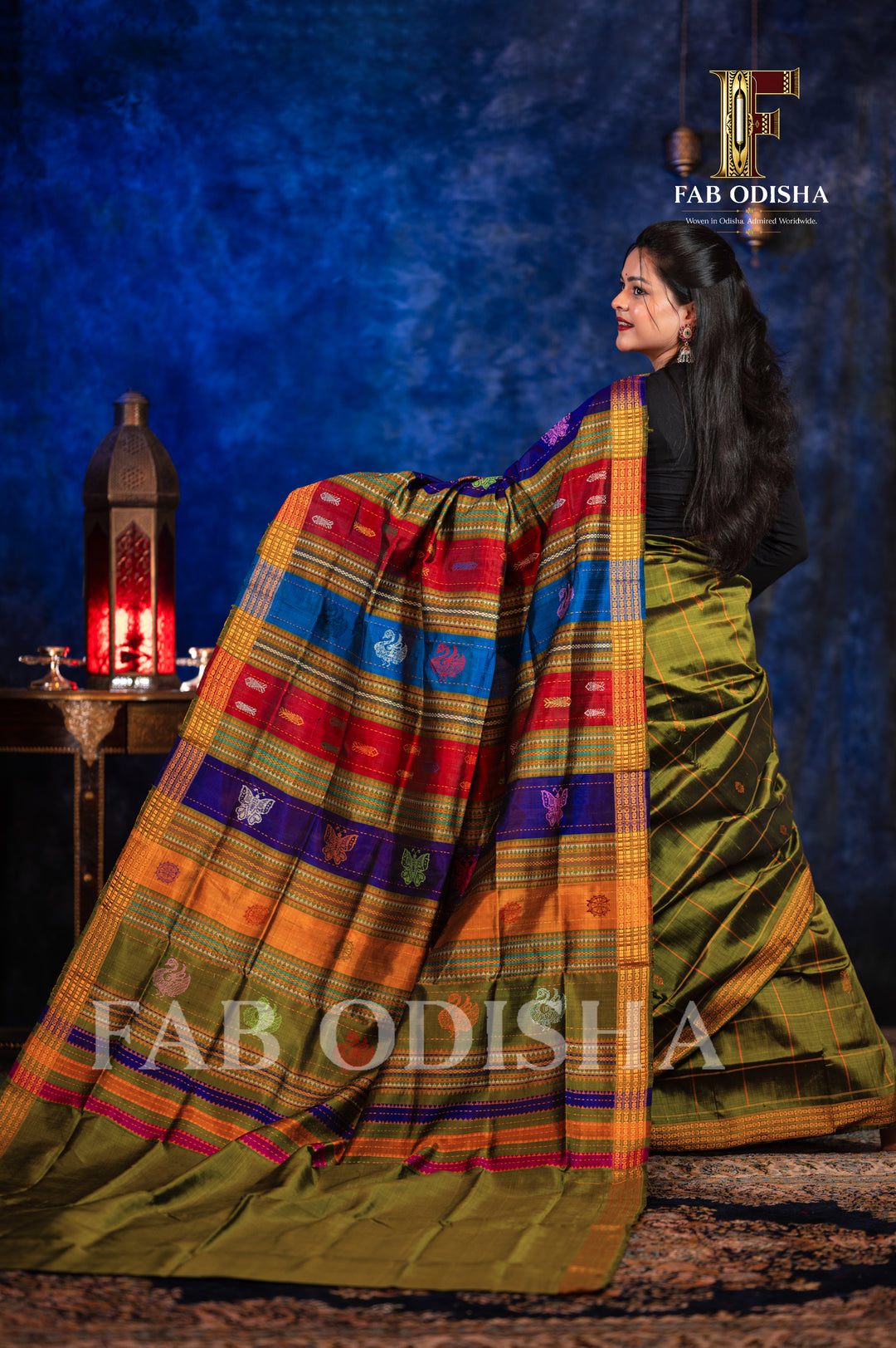 BAISAKHI MAYA EXCLUSIVE BERHAMPURI HANDLOOM DOUBLE AANCHAL PURE SILK PATTA SAREE