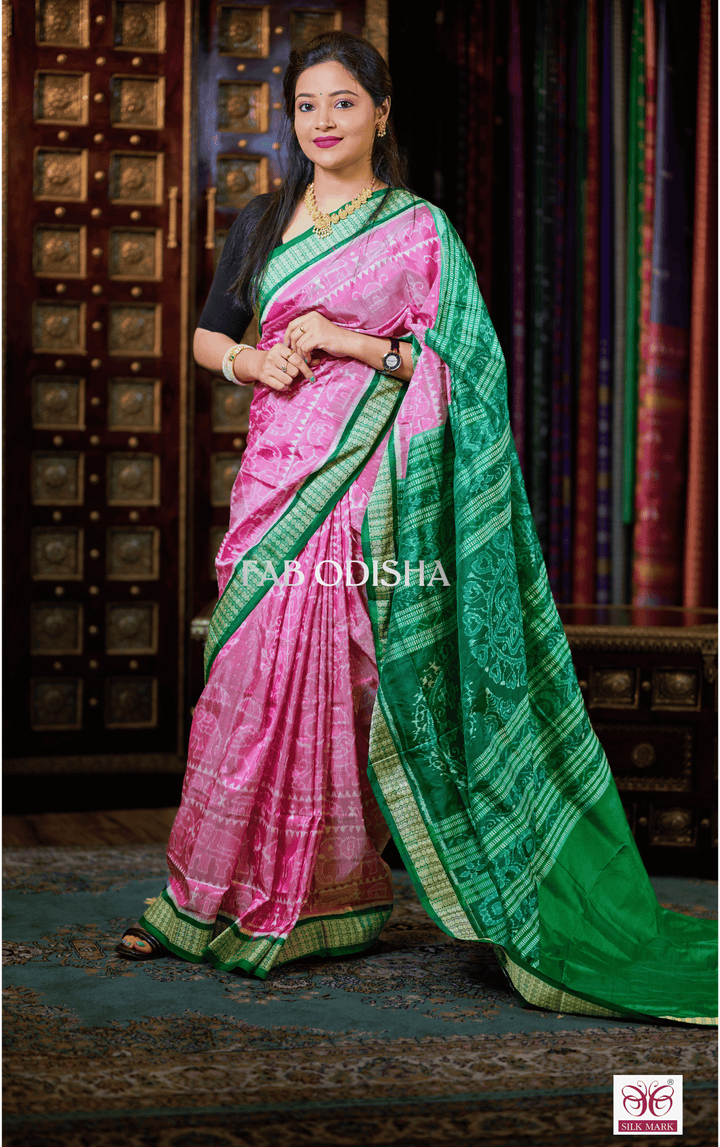 NOOR E SILK EXCLUSIVE SAMBALPURI HANDLOOM PURE SILK SAREE