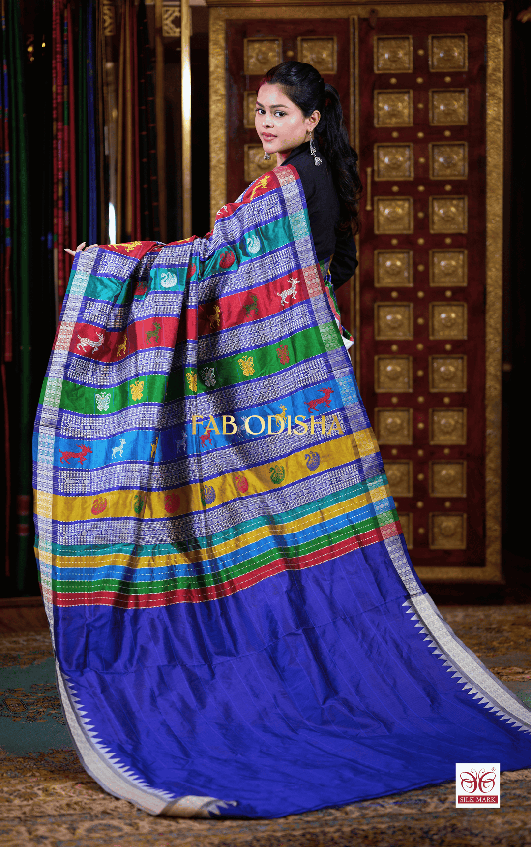 HRIDAYA MANOHARI BERHAMPURI DOUBLE AANCHAL PURE SILK PATTA SAREE