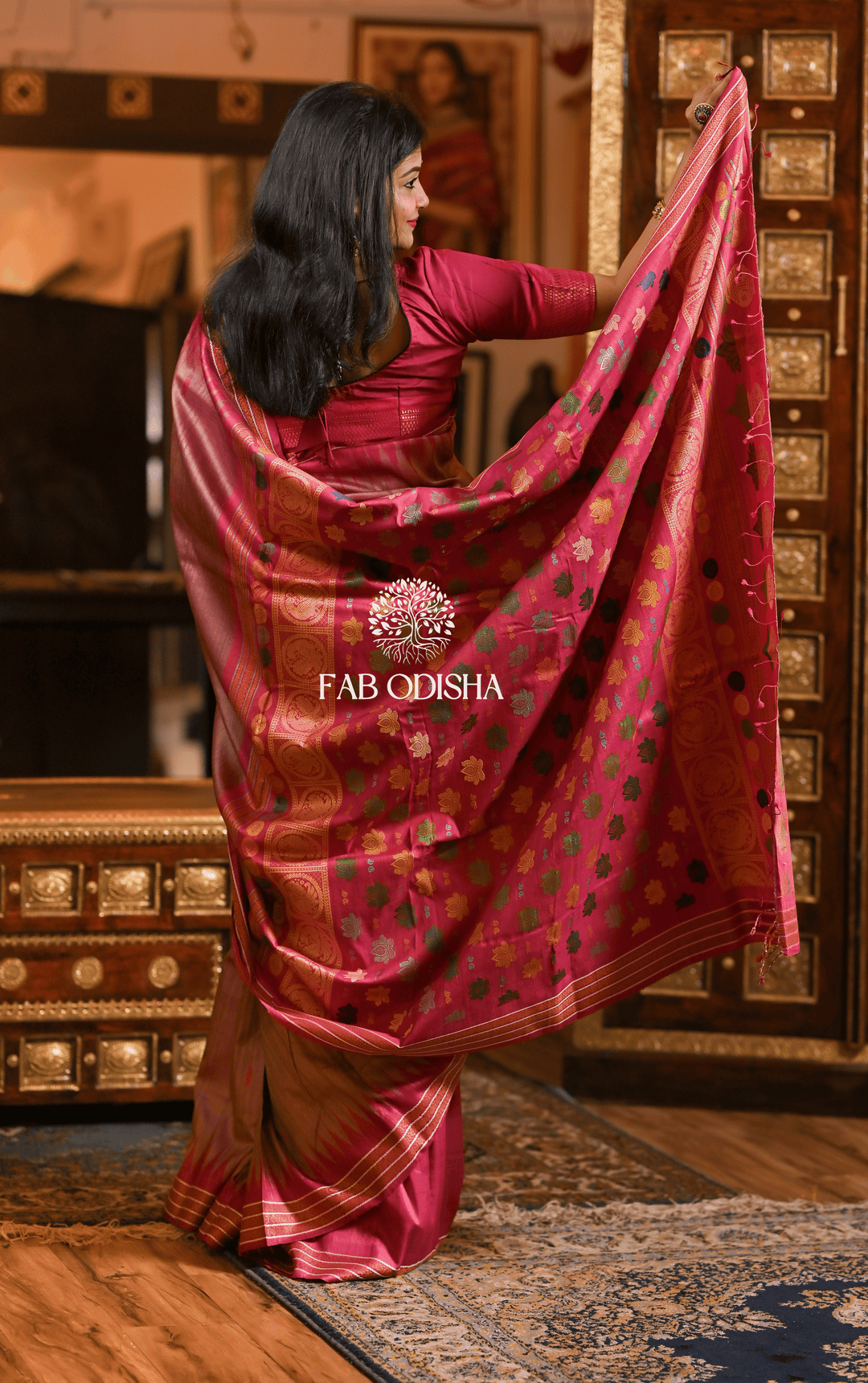 EMPRESS THREADS MASTER WEAVE SUPER FINE TUSSAR SILK SAREE