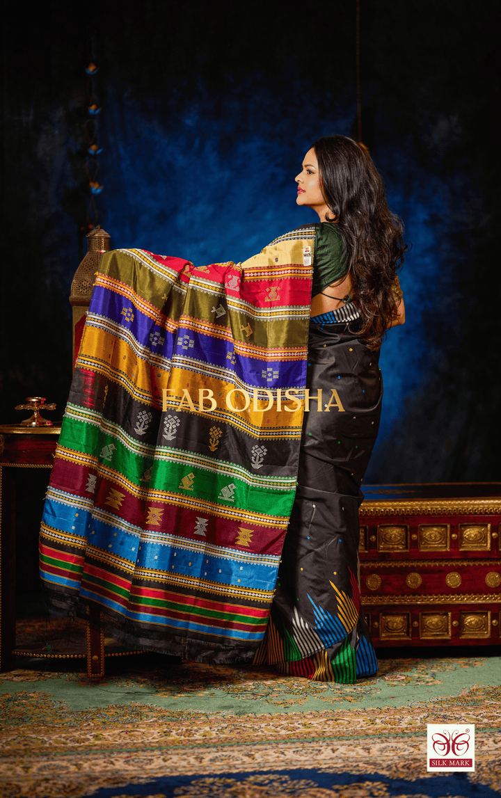 IMPERIAL VEYARA WEAVES -BERHAMPURI DOUBLE AANCHAL PURE SILK PATTA SAREE