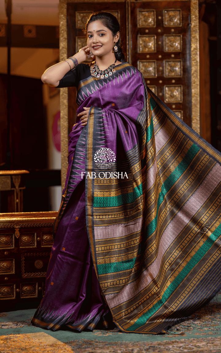 ETERNAL ECLAT SHATIKA LUXURIOUS SUPER FINE TUSSAR SILK SAREE
