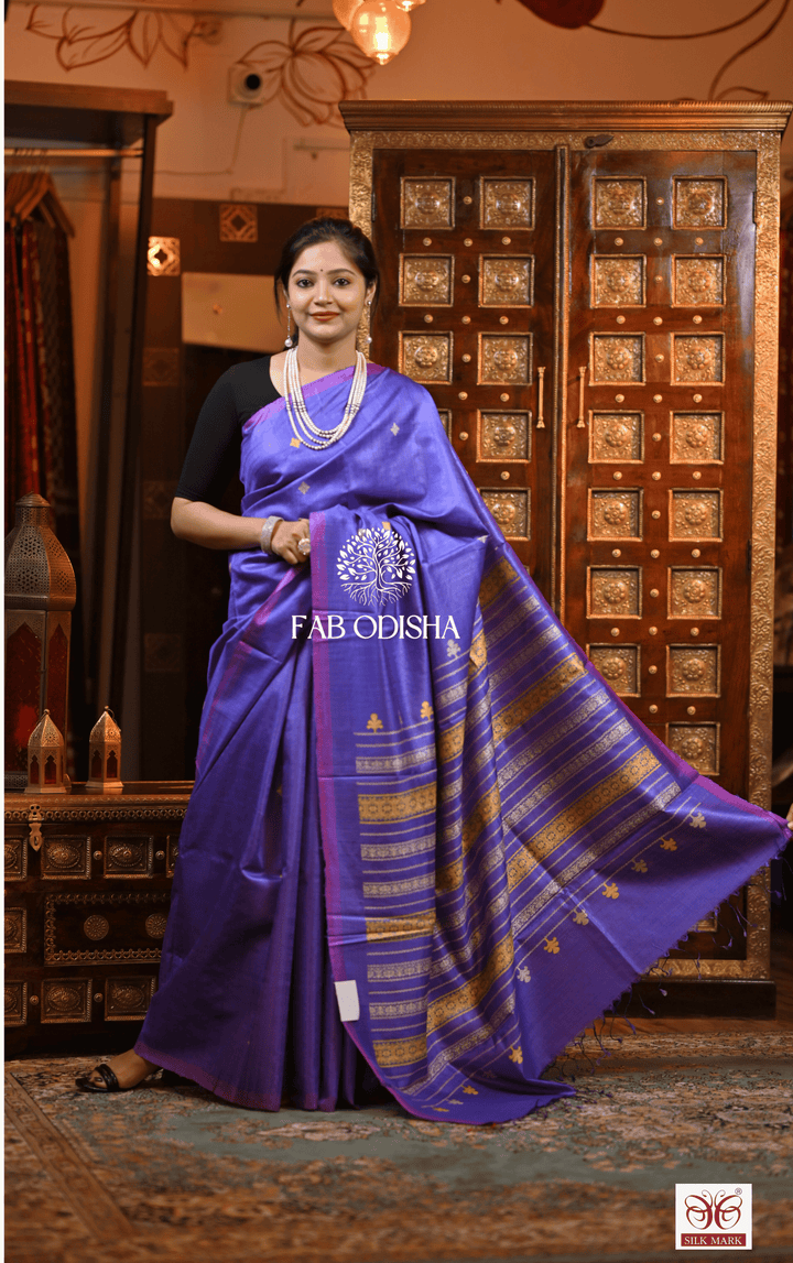 RESHAM RANI DESIGNER FINE TUSSAR HANDLOOM SILK SAREE