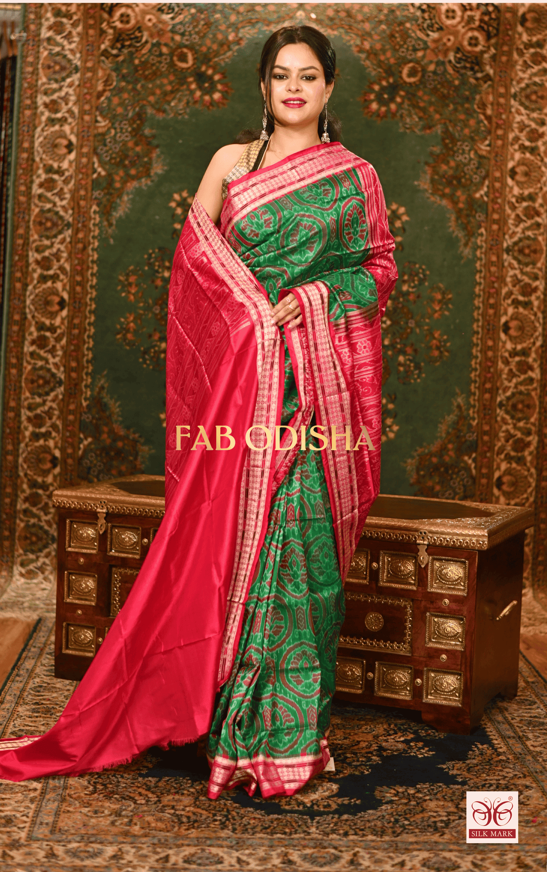 MADHUBALA LUXE SYMPHONY EXCLUSIVE SAMBALPURI PURE HANDLOOM SILK SAREE