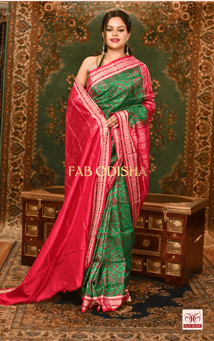 MADHUBALA LUXE SYMPHONY EXCLUSIVE SAMBALPURI PURE HANDLOOM SILK SAREE