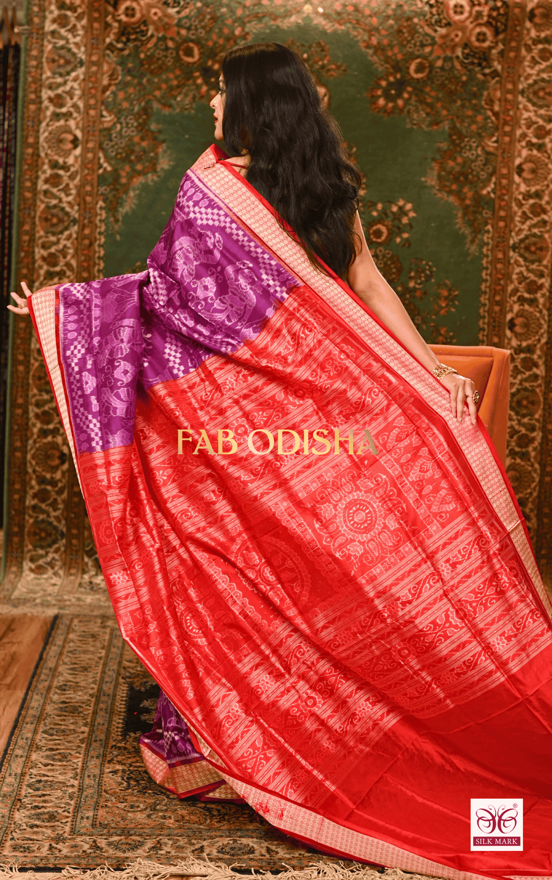 NRITYANGANA MANOHARI EXCLUSIVE SAMBALPURI PURE HANDLOOM SILK SAREE
