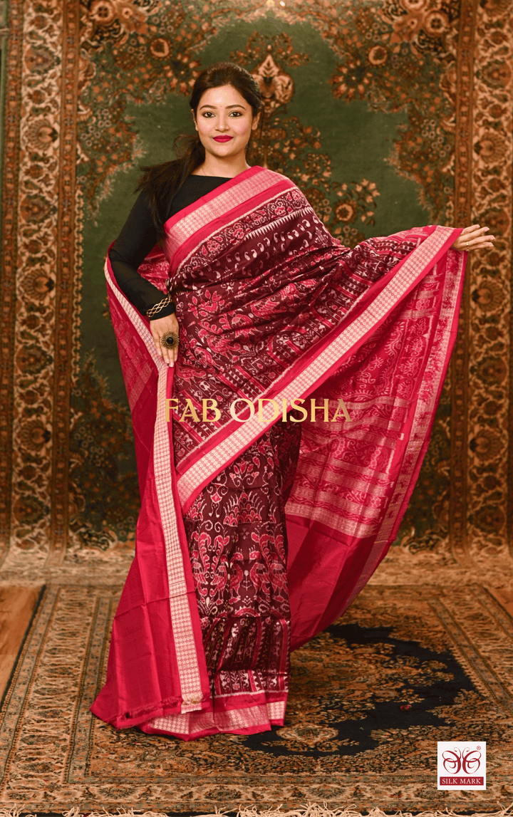 RAJKISHORI NANDINI EXCLUSIVE SAMBALPURI PURE HANDLOOM SILK SAREE