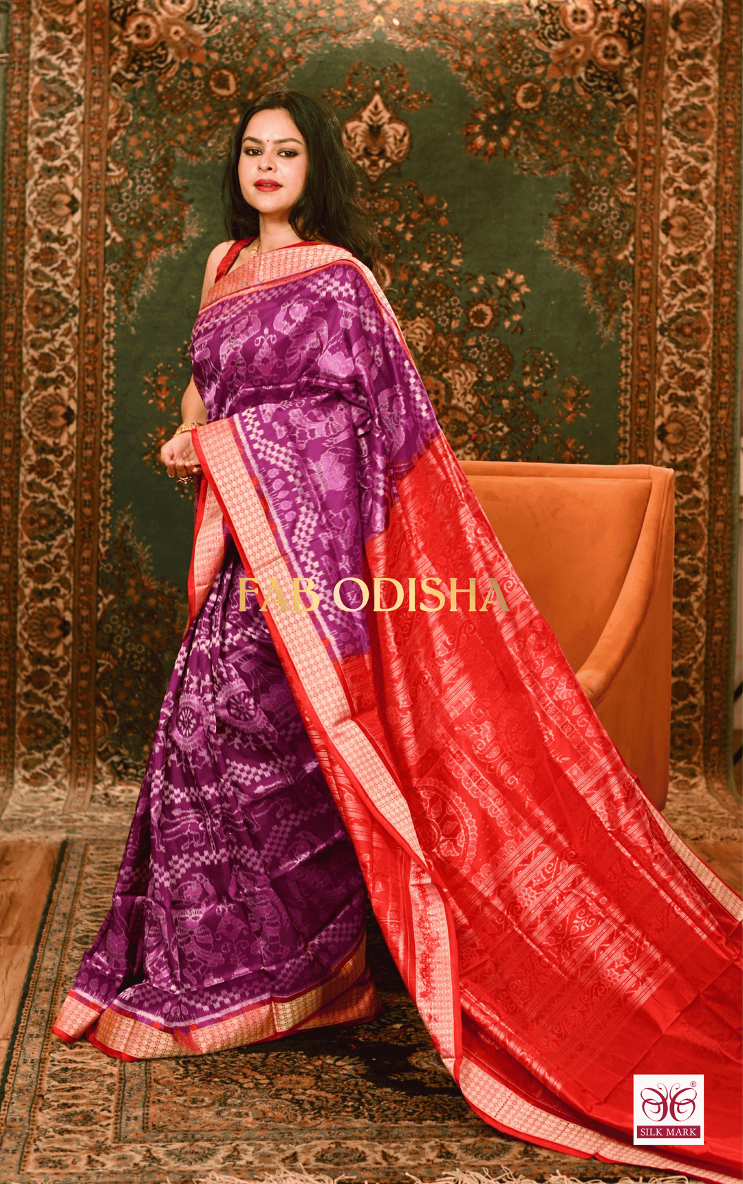 NRITYANGANA MANOHARI EXCLUSIVE SAMBALPURI PURE HANDLOOM SILK SAREE