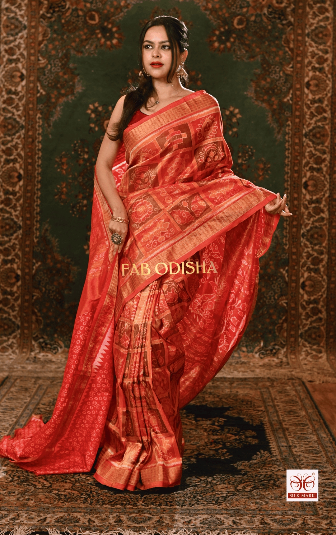 REGAL ANANTA SAMBALPURI FULL TISSUE SILK PATTA SAREE