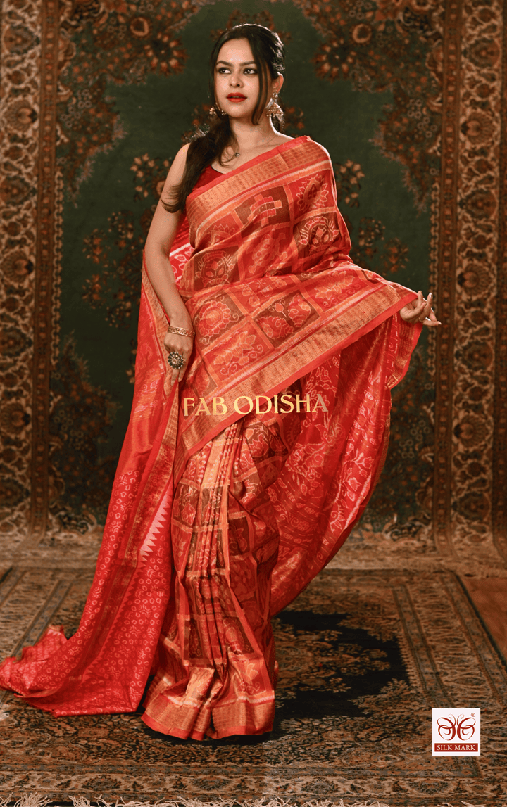 REGAL ANANTA SAMBALPURI FULL TISSUE SILK PATTA SAREE