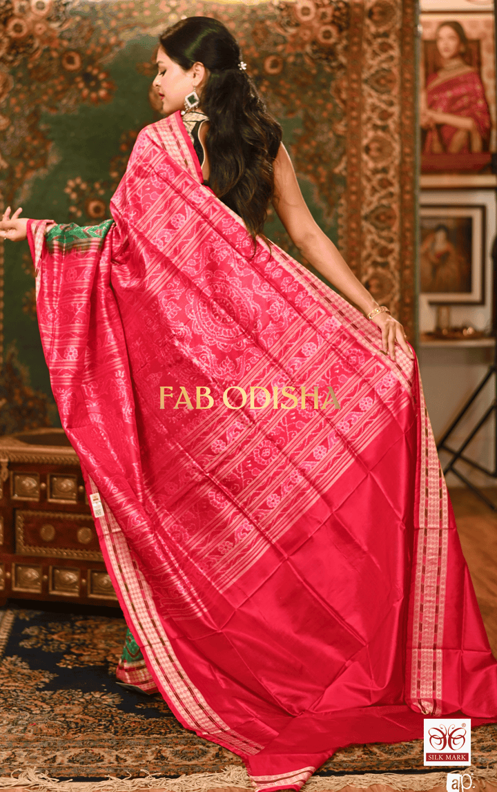 MADHUBALA LUXE SYMPHONY EXCLUSIVE SAMBALPURI PURE HANDLOOM SILK SAREE