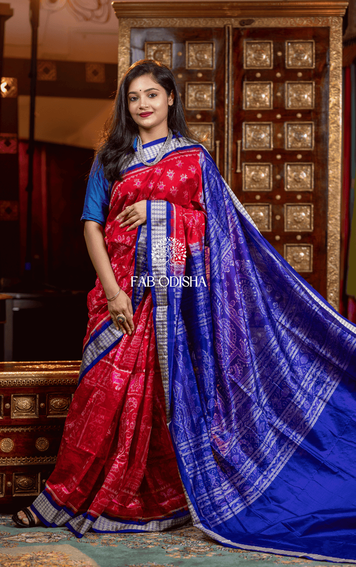RUHANI PABITRA POSHAK EXCLUSIVE SAMBALPURI HANDLOOM PURE SILK SAREE