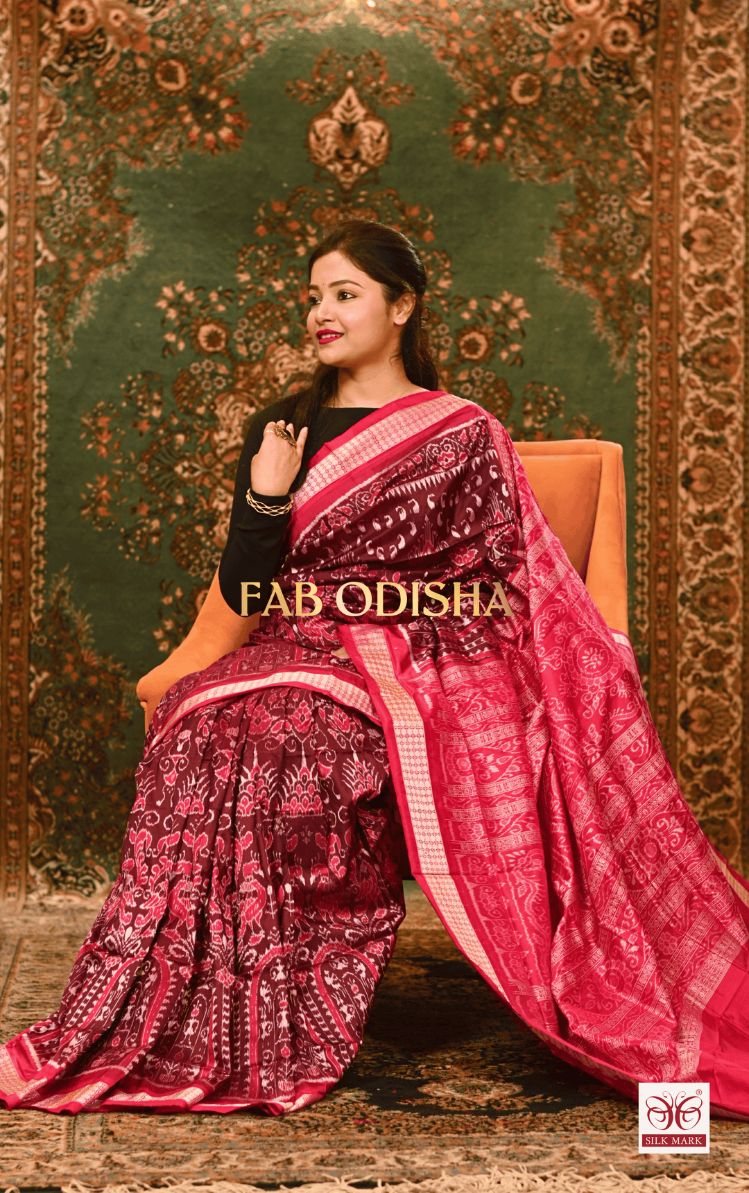 RAJKISHORI NANDINI EXCLUSIVE SAMBALPURI PURE HANDLOOM SILK SAREE