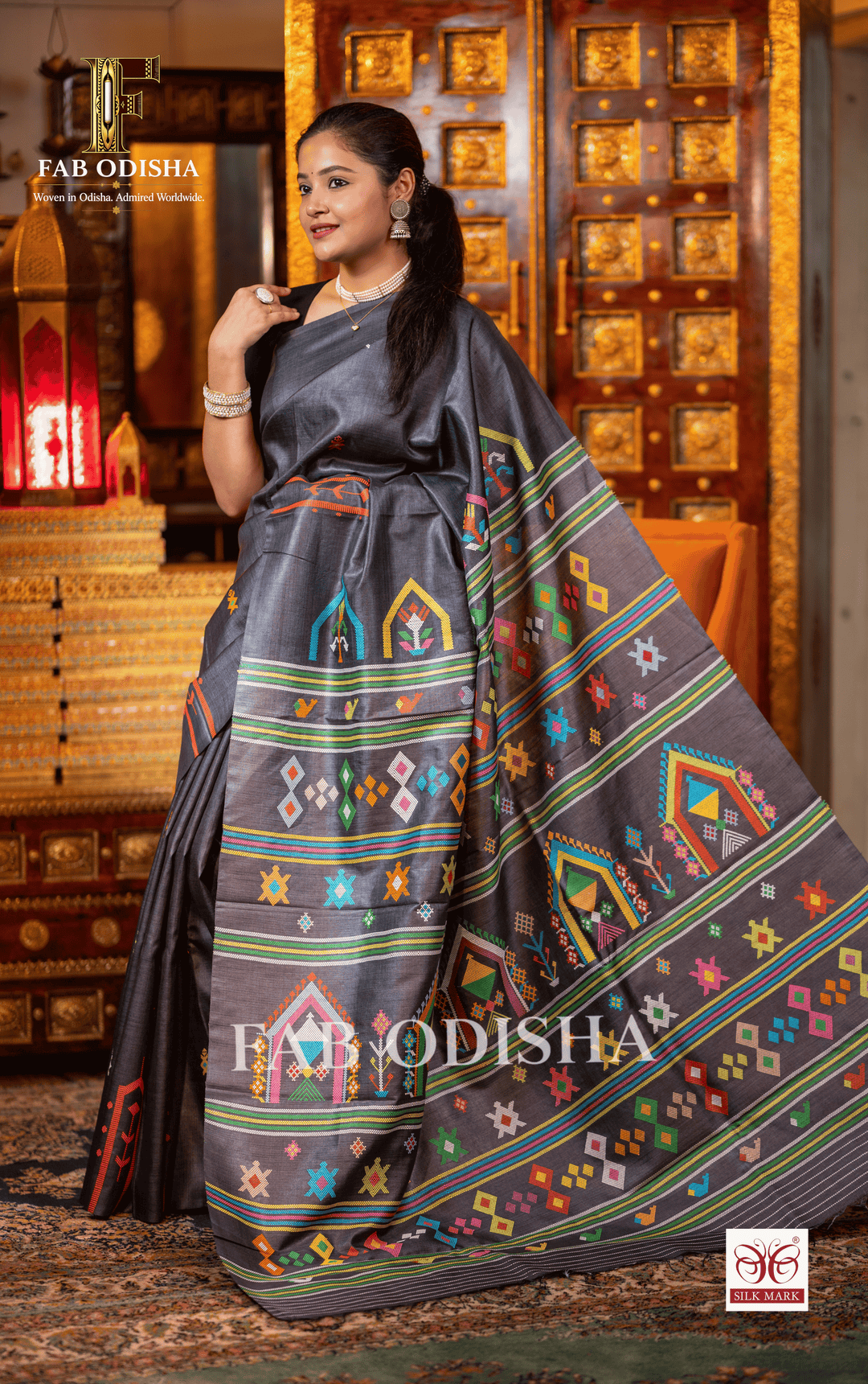 SAKHIGOPAL HERITAGE DOLABEDI MASTER WEAVE SUPER FINE TUSSAR SILK SAREE