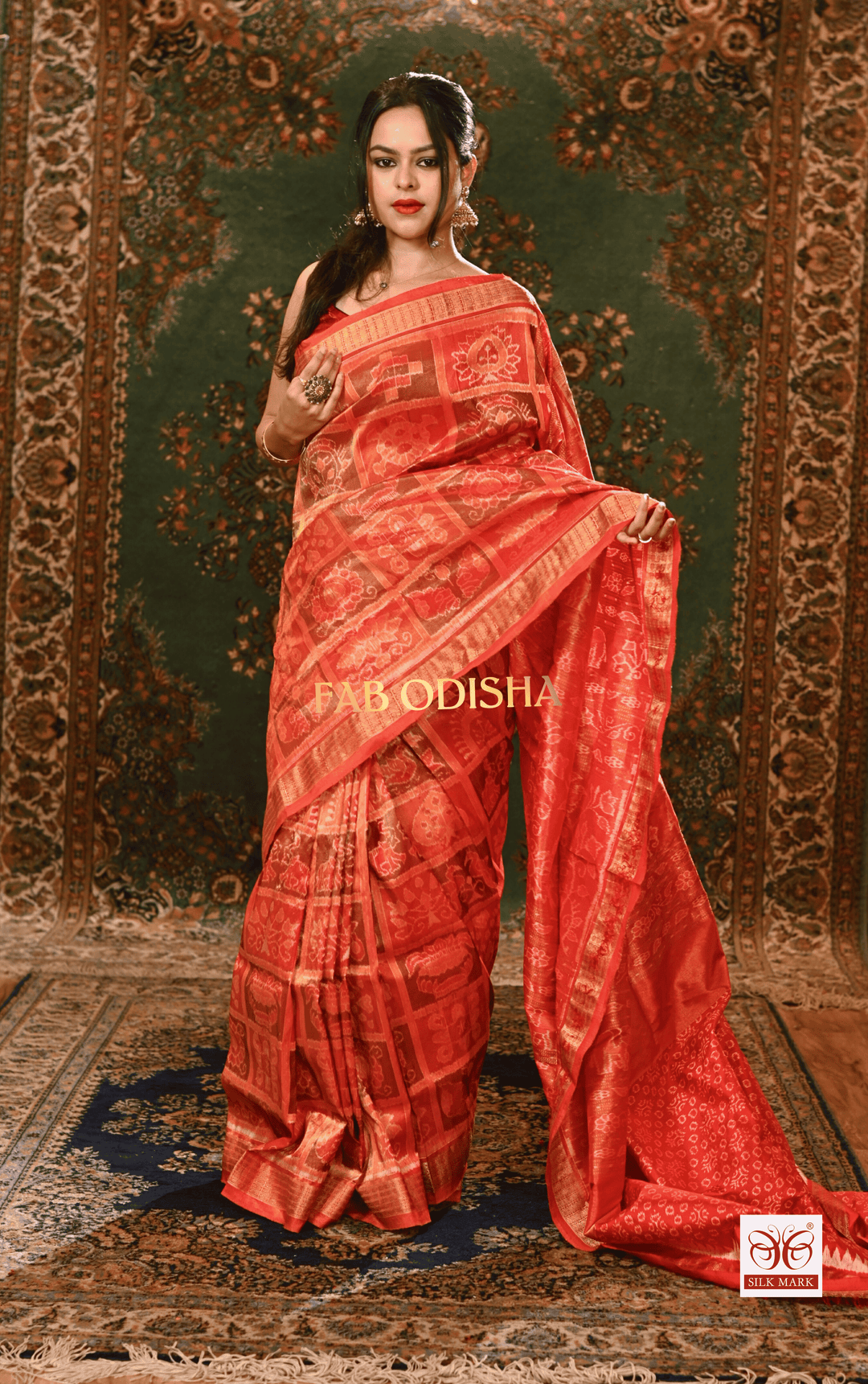 REGAL ANANTA SAMBALPURI FULL TISSUE SILK PATTA SAREE