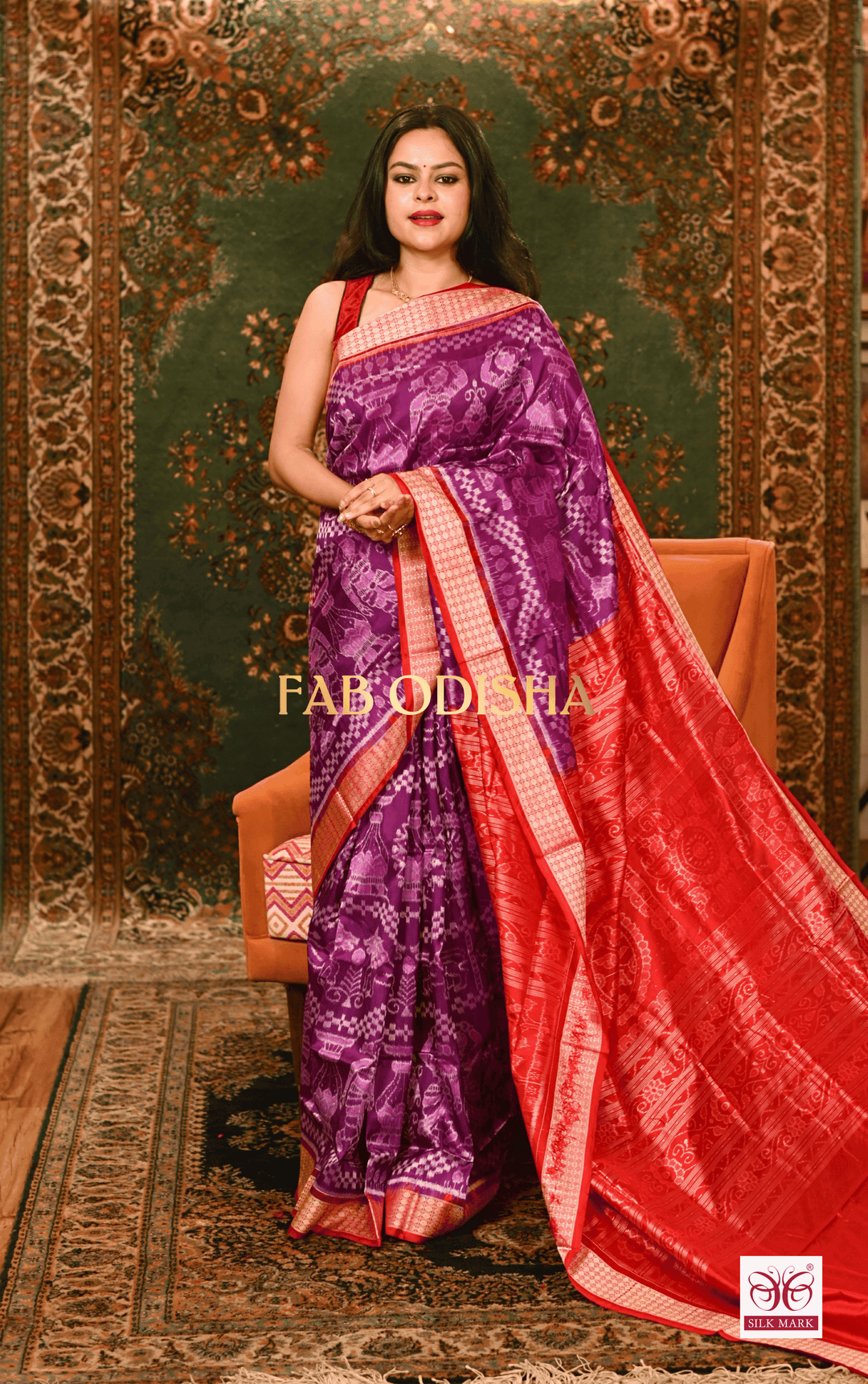 NRITYANGANA MANOHARI EXCLUSIVE SAMBALPURI PURE HANDLOOM SILK SAREE