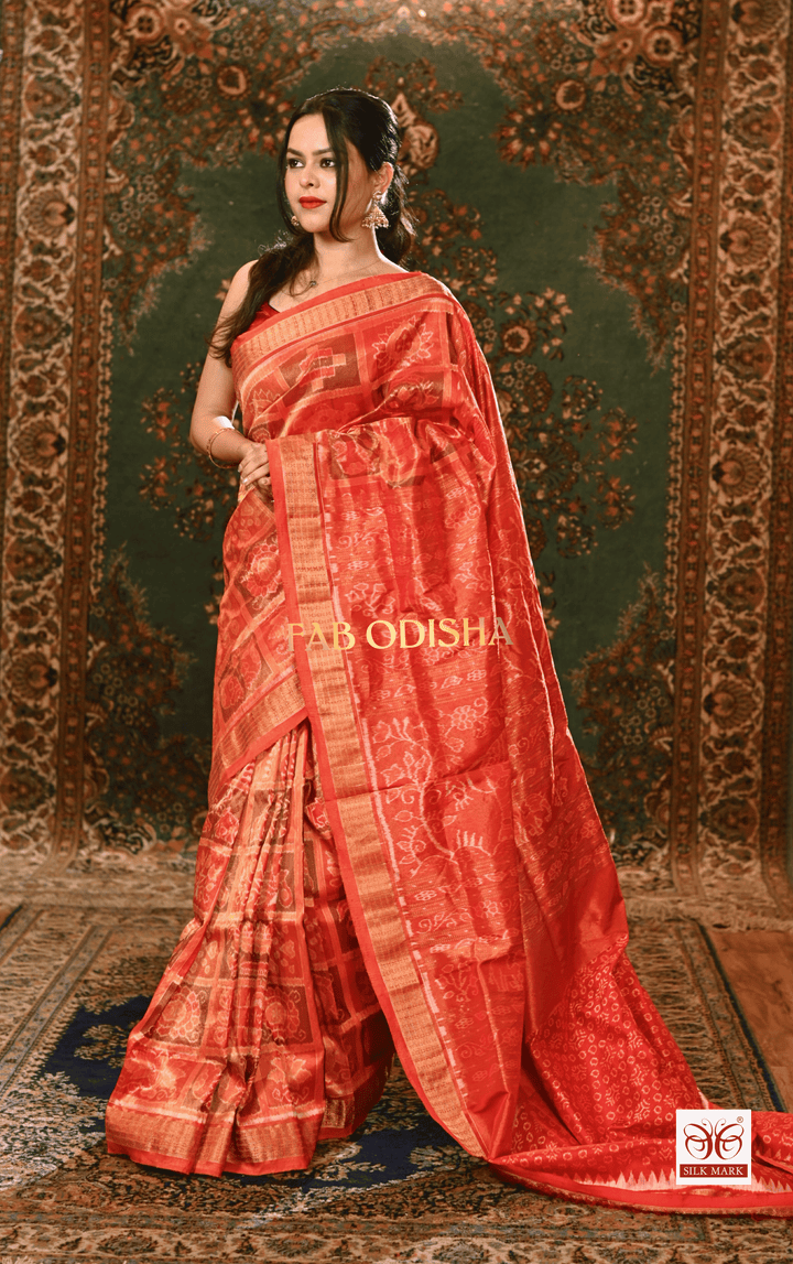 REGAL ANANTA SAMBALPURI FULL TISSUE SILK PATTA SAREE