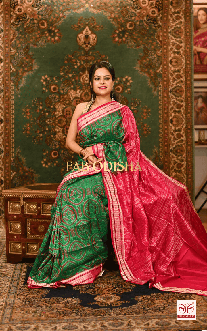 MADHUBALA LUXE SYMPHONY EXCLUSIVE SAMBALPURI PURE HANDLOOM SILK SAREE