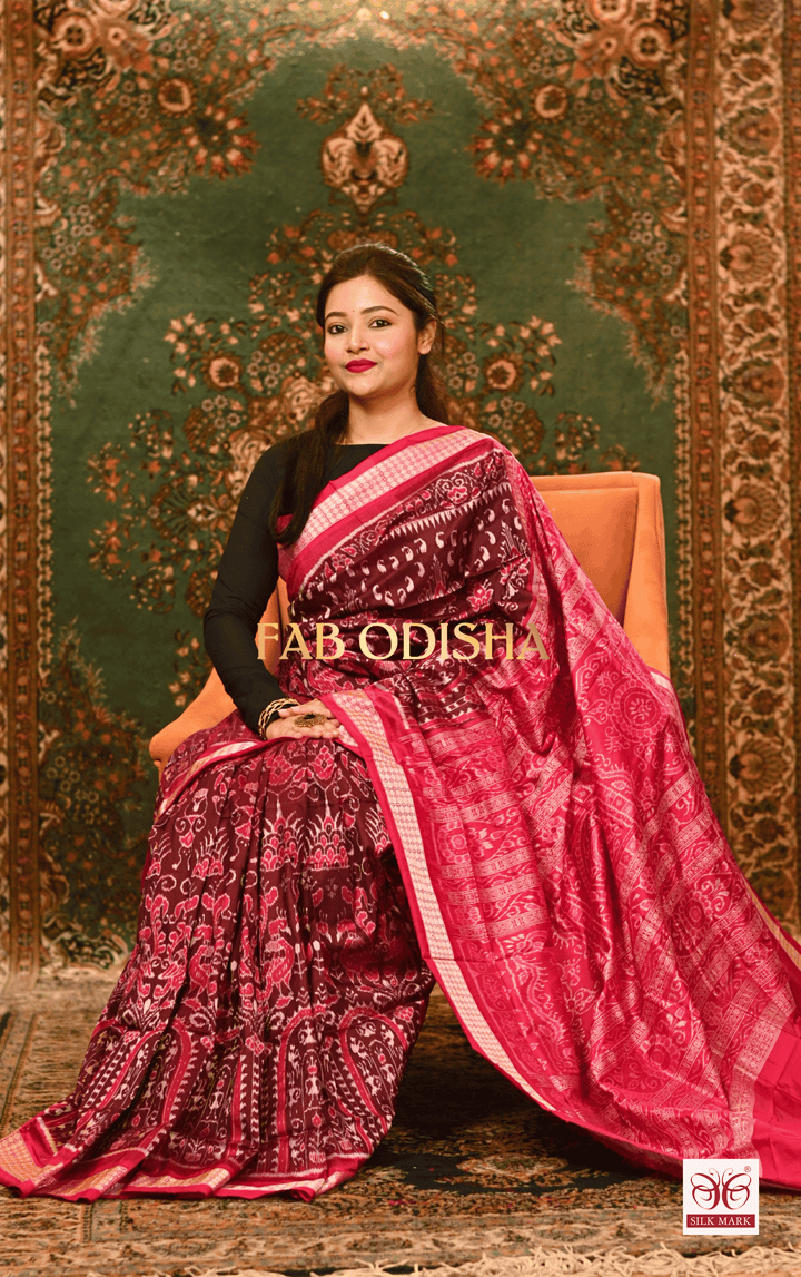 RAJKISHORI NANDINI EXCLUSIVE SAMBALPURI PURE HANDLOOM SILK SAREE