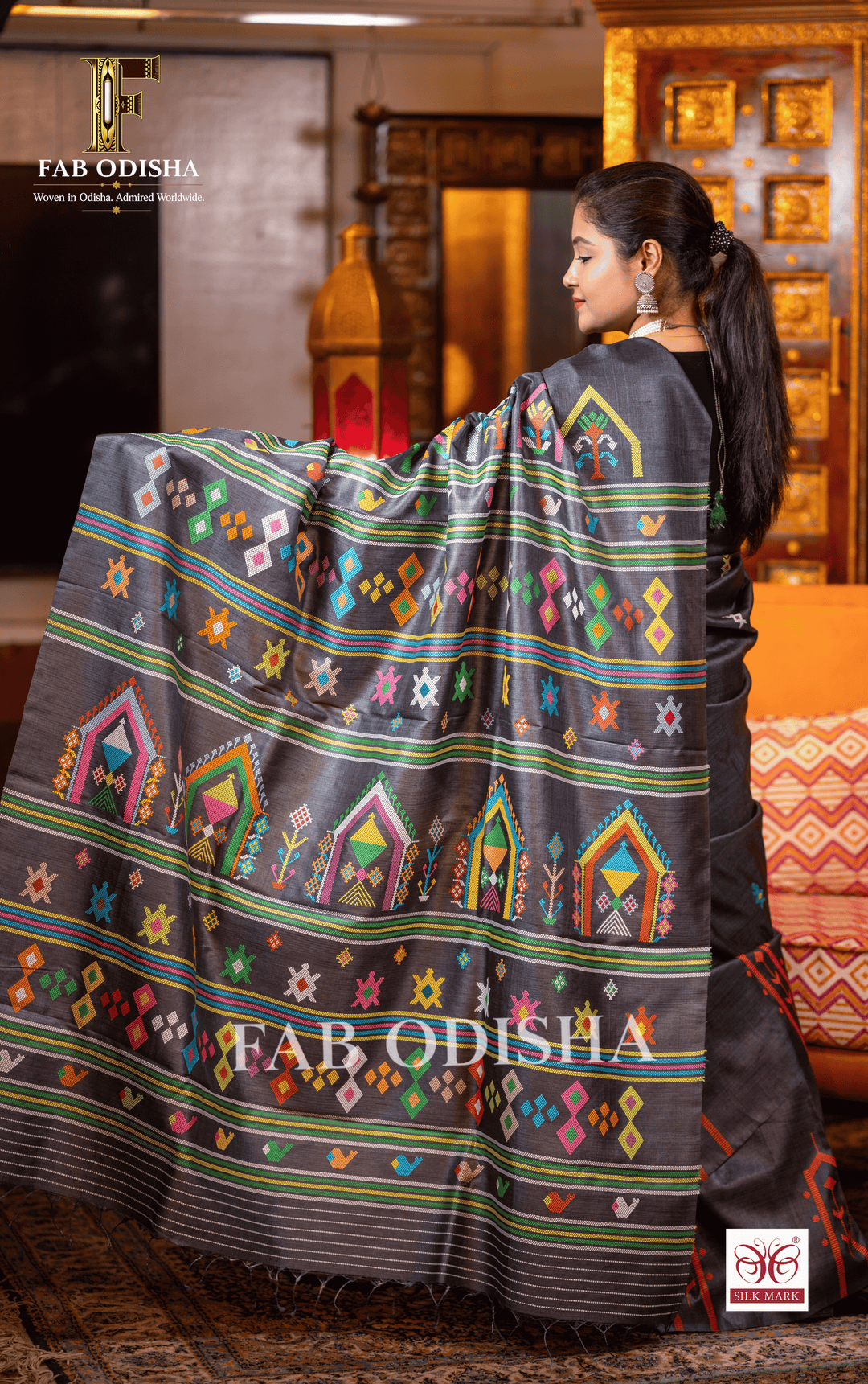 SAKHIGOPAL HERITAGE DOLABEDI MASTER WEAVE SUPER FINE TUSSAR SILK SAREE