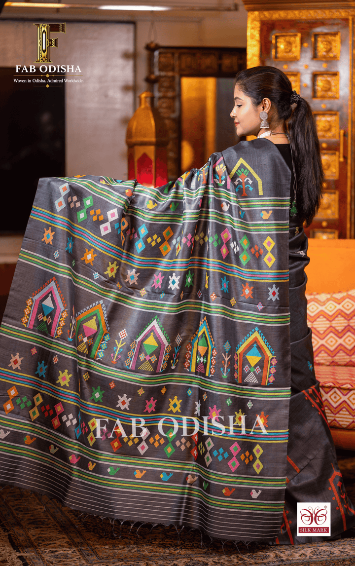 SAKHIGOPAL HERITAGE DOLABEDI MASTER WEAVE SUPER FINE TUSSAR SILK SAREE