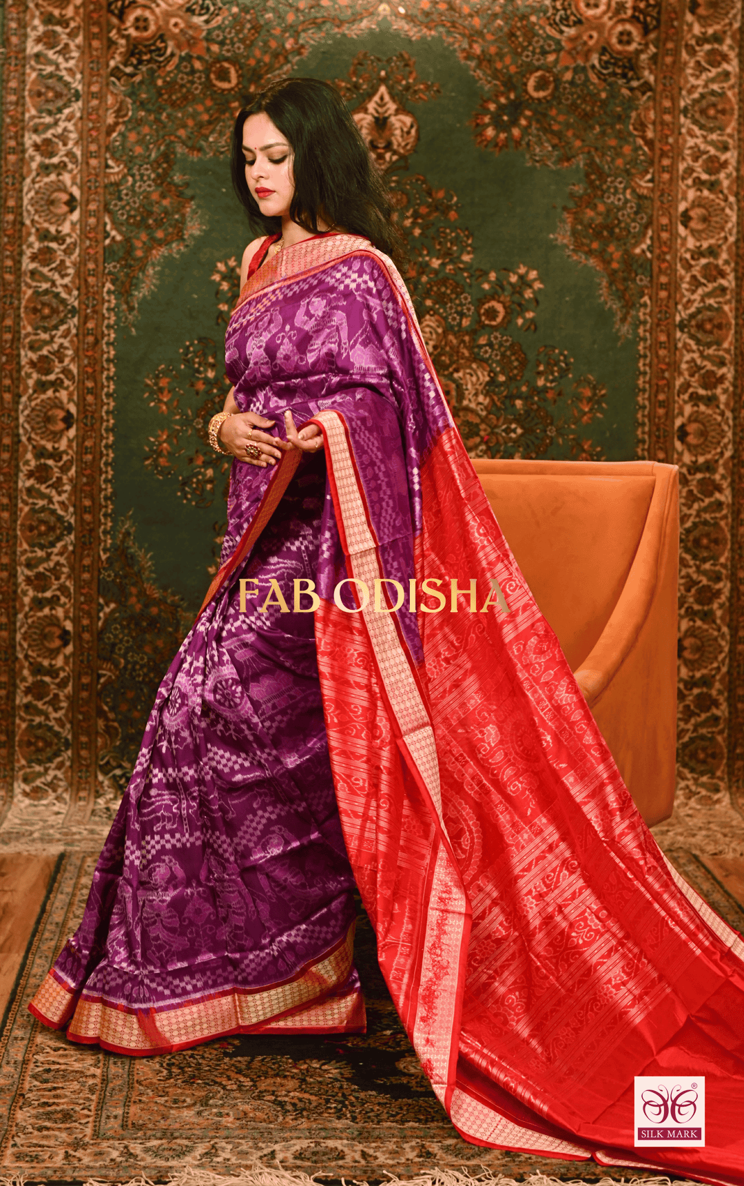 NRITYANGANA MANOHARI EXCLUSIVE SAMBALPURI PURE HANDLOOM SILK SAREE