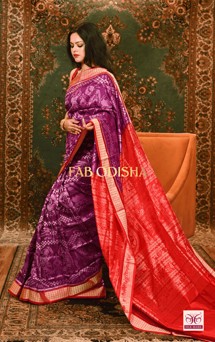 NRITYANGANA MANOHARI EXCLUSIVE SAMBALPURI PURE HANDLOOM SILK SAREE