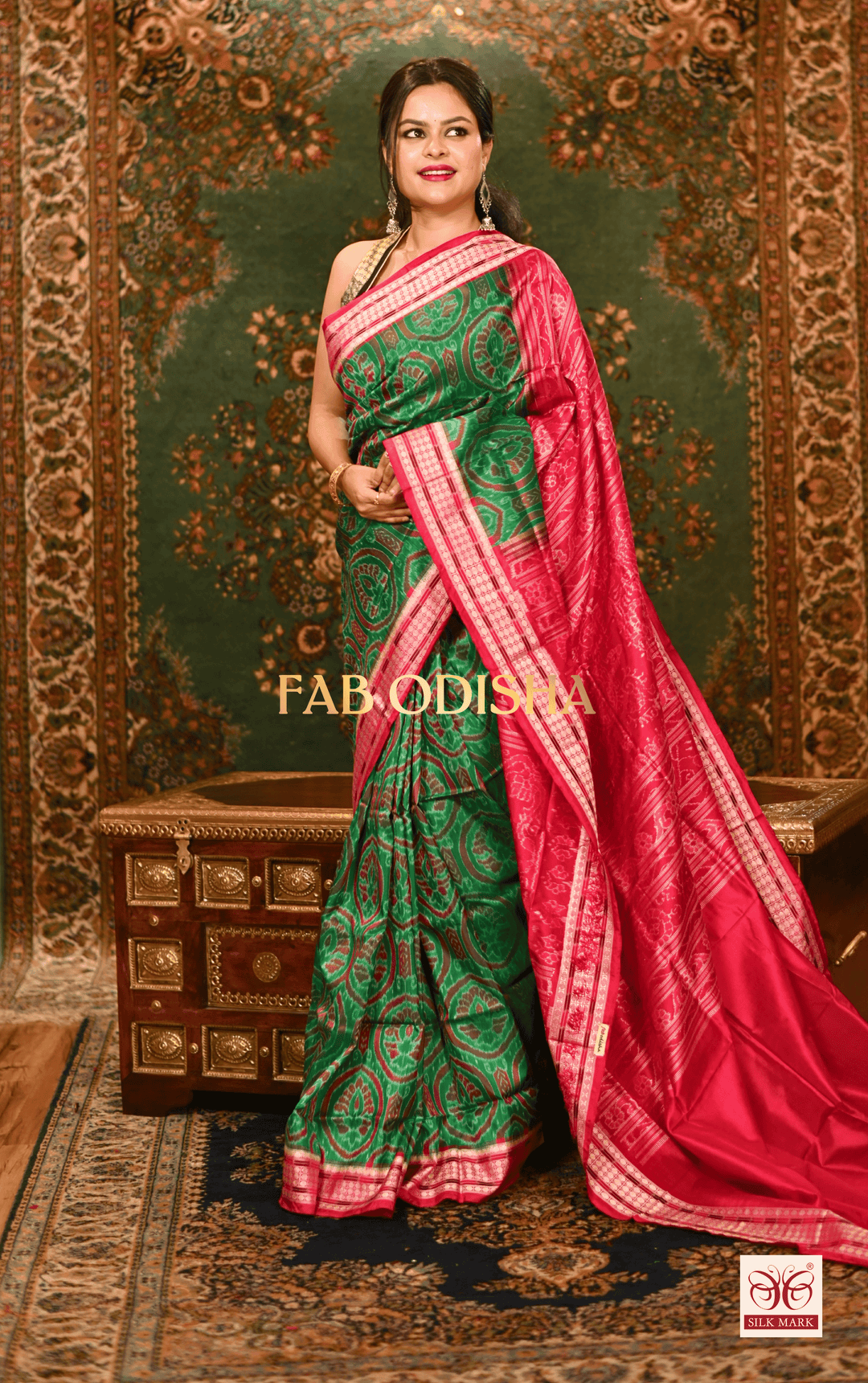 MADHUBALA LUXE SYMPHONY EXCLUSIVE SAMBALPURI PURE HANDLOOM SILK SAREE