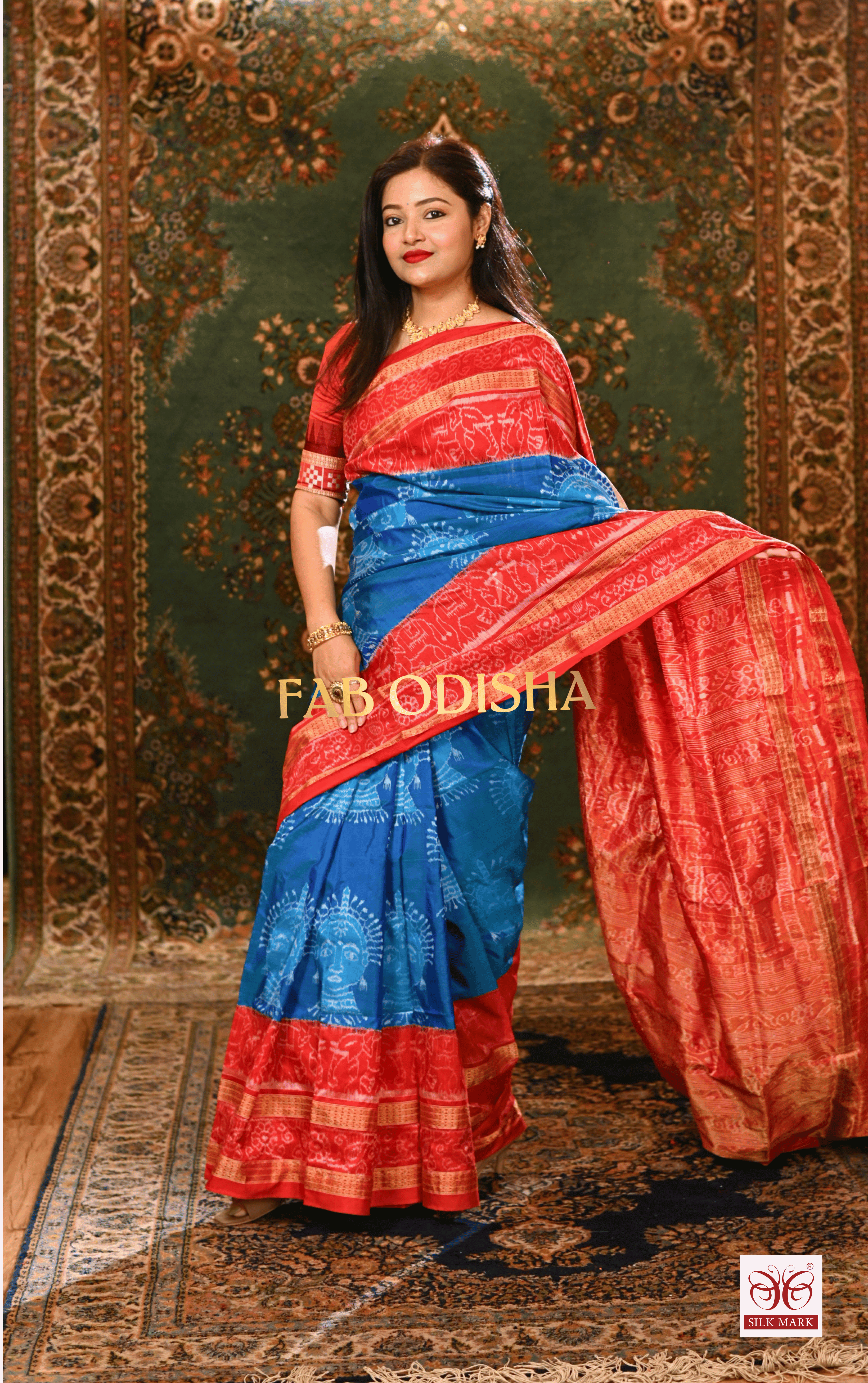 RAJA RAJESHWARI EXCLUSIVE HALF TISSUE SAMBALPURI HANDLOOM PURE SILK SA ...