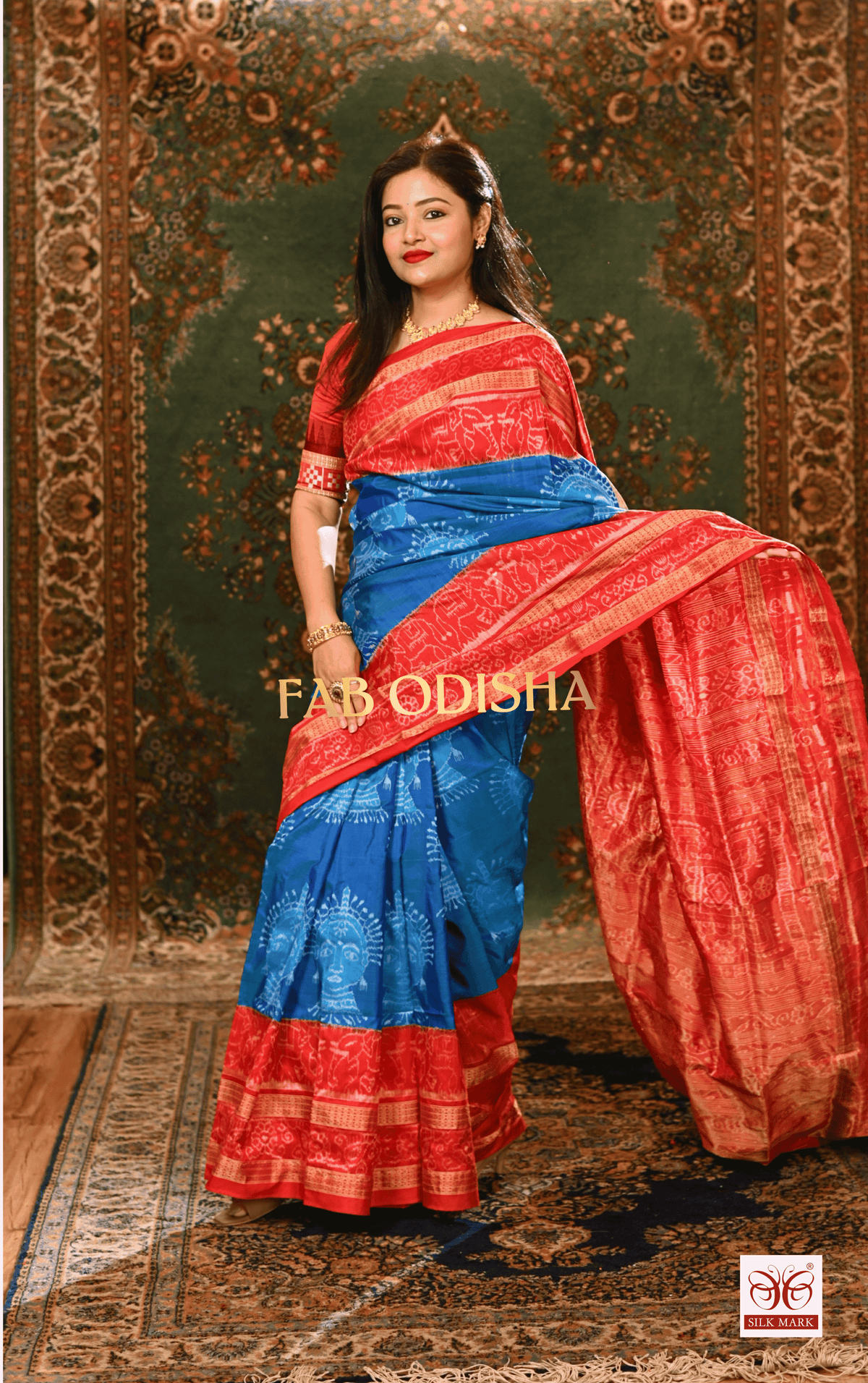 RAJA RAJESHWARI EXCLUSIVE HALF TISSUE SAMBALPURI HANDLOOM PURE SILK SA ...