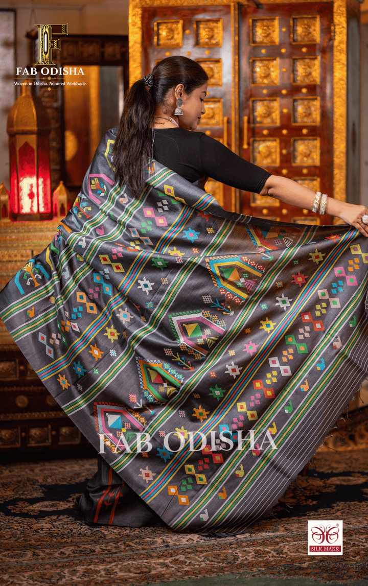 SAKHIGOPAL HERITAGE DOLABEDI MASTER WEAVE SUPER FINE TUSSAR SILK SAREE