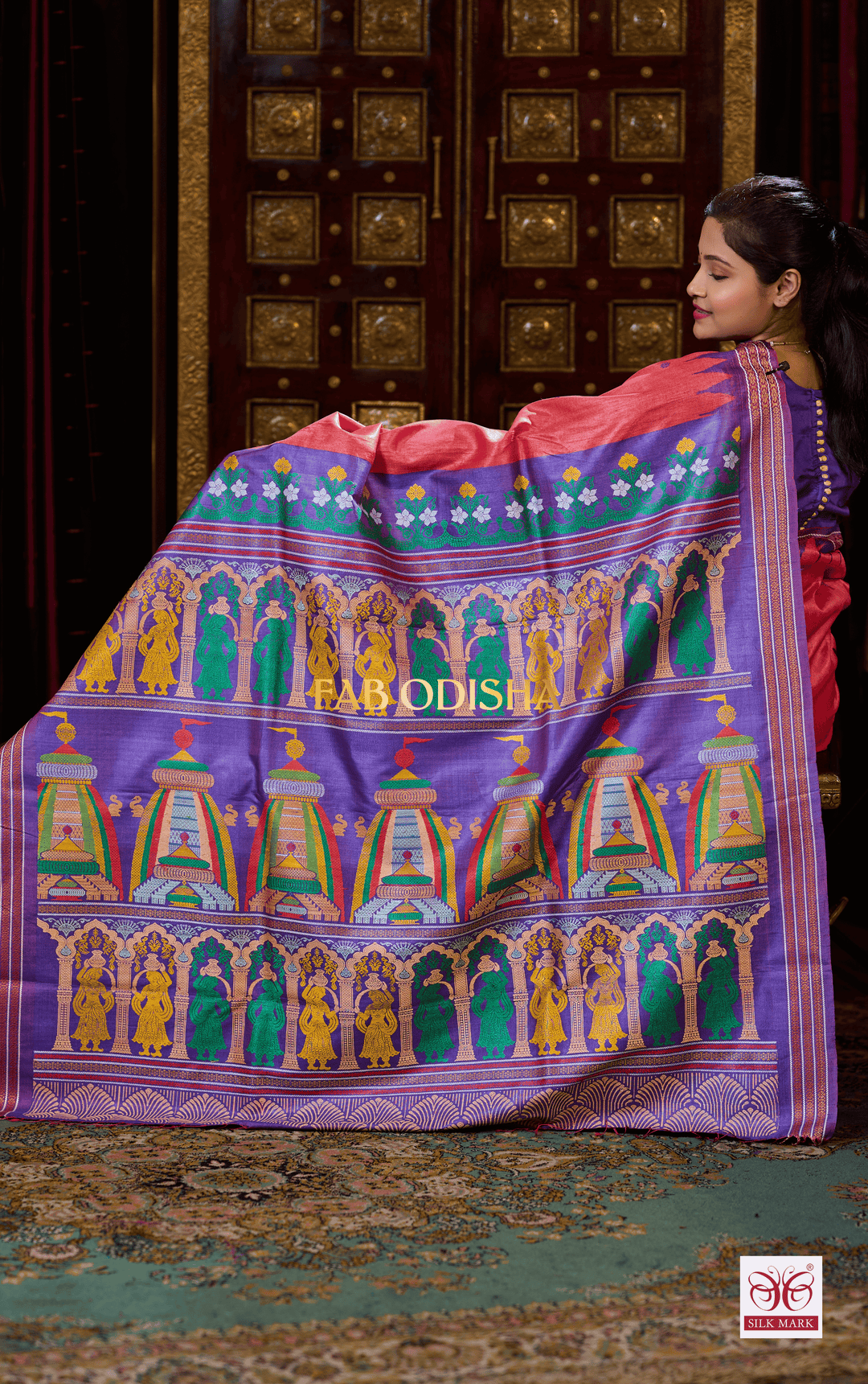 SHREE MANDIR THEME SARI OPULENCE MASTER WEAVE SUPER FINE TUSSAR SILK SAREE