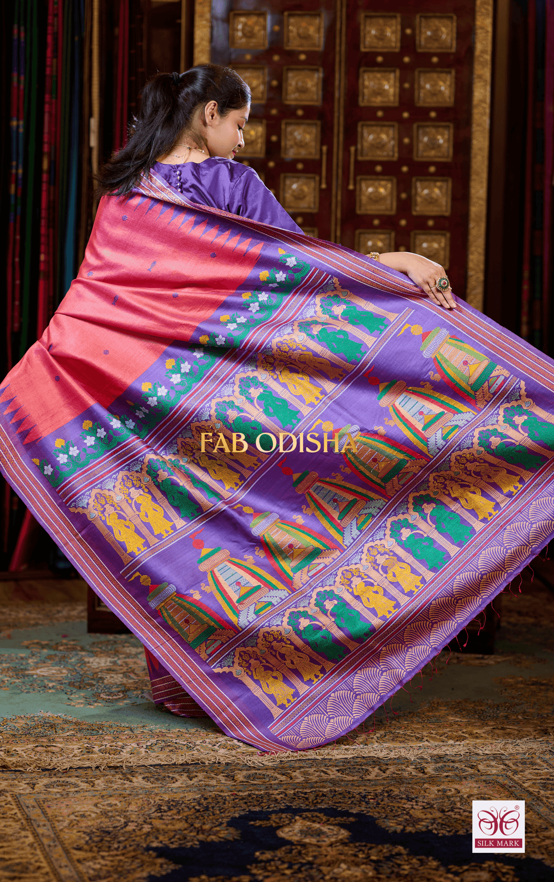 SHREE MANDIR THEME SARI OPULENCE MASTER WEAVE SUPER FINE TUSSAR SILK SAREE