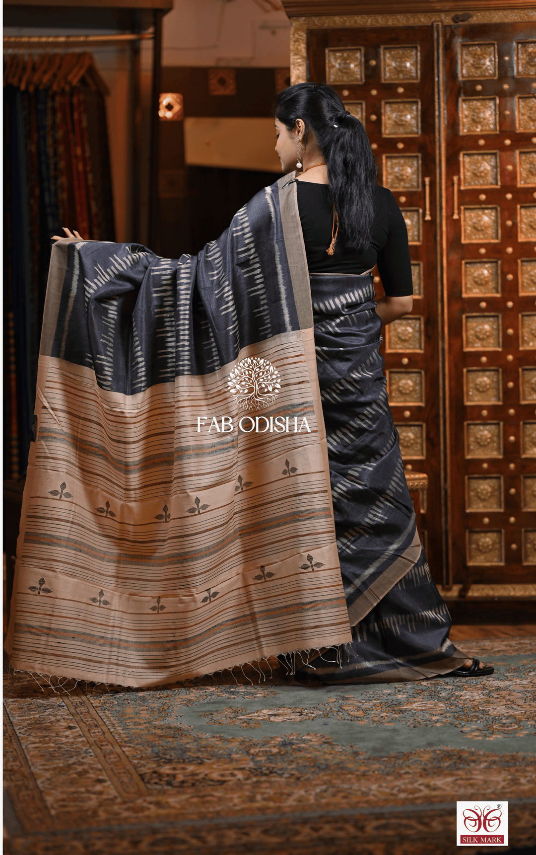 PEHVANA WHISPERING LEGACY DESIGNER FINE TUSSAR HANDLOOM SILK SAREE