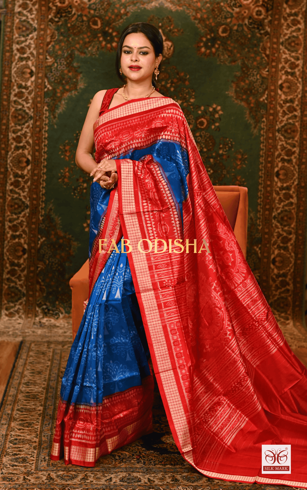 KALPAVRIKSHYA TREE OF LIFE EXQUISITE SAMBALPURI PURE HANDLOOM SILK SAREE