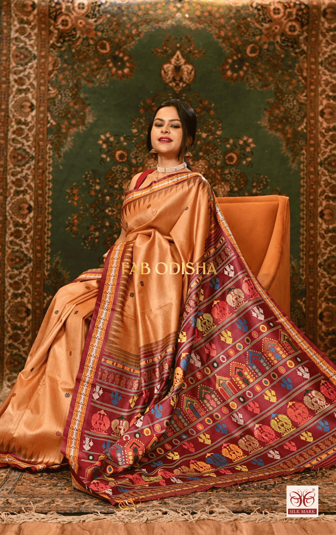 ODISHA ORIGINS HERITAGE LUXE MASTER WEAVE SUPER FINE TUSSAR SILK SAREE