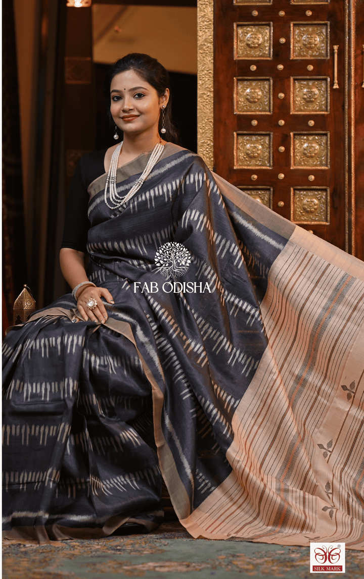 PEHVANA WHISPERING LEGACY DESIGNER FINE TUSSAR HANDLOOM SILK SAREE