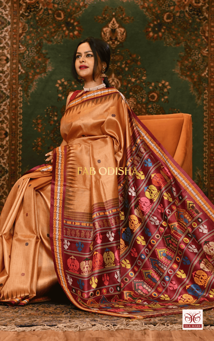 ODISHA ORIGINS HERITAGE LUXE MASTER WEAVE SUPER FINE TUSSAR SILK SAREE