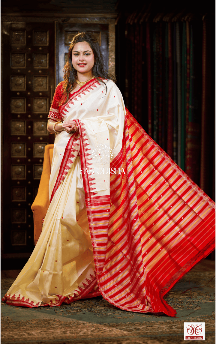 SINDOOR SAGA BERHAMPURI DOUBLE AANCHAL PURE SILK PATTA SAREE