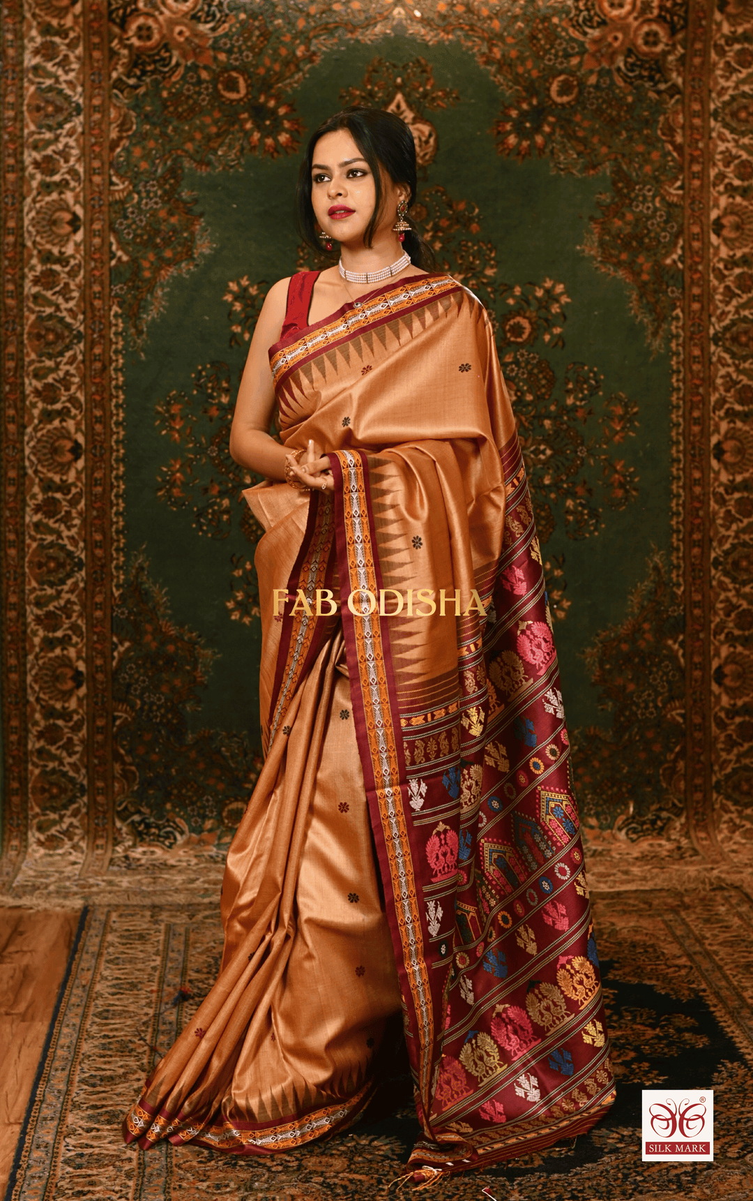 ODISHA ORIGINS HERITAGE LUXE MASTER WEAVE SUPER FINE TUSSAR SILK SAREE