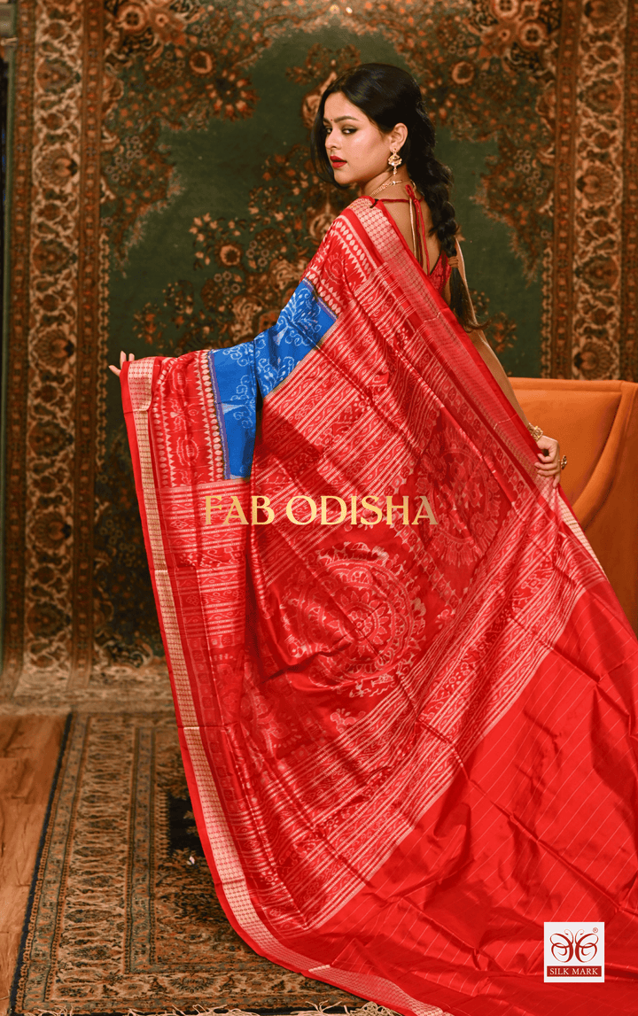KALPAVRIKSHYA TREE OF LIFE EXQUISITE SAMBALPURI PURE HANDLOOM SILK SAREE
