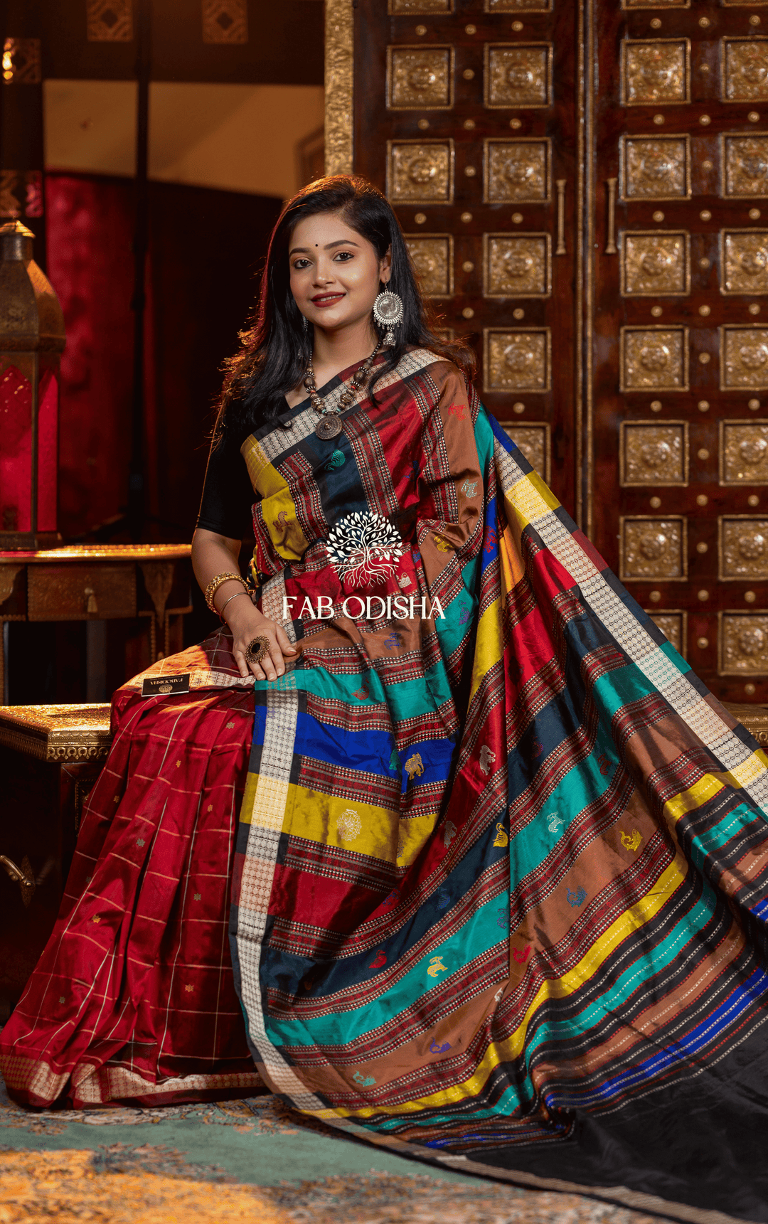 VISMAYA BERHAMPURI DOUBLE AANCHAL PURE SILK PATTA SAREE