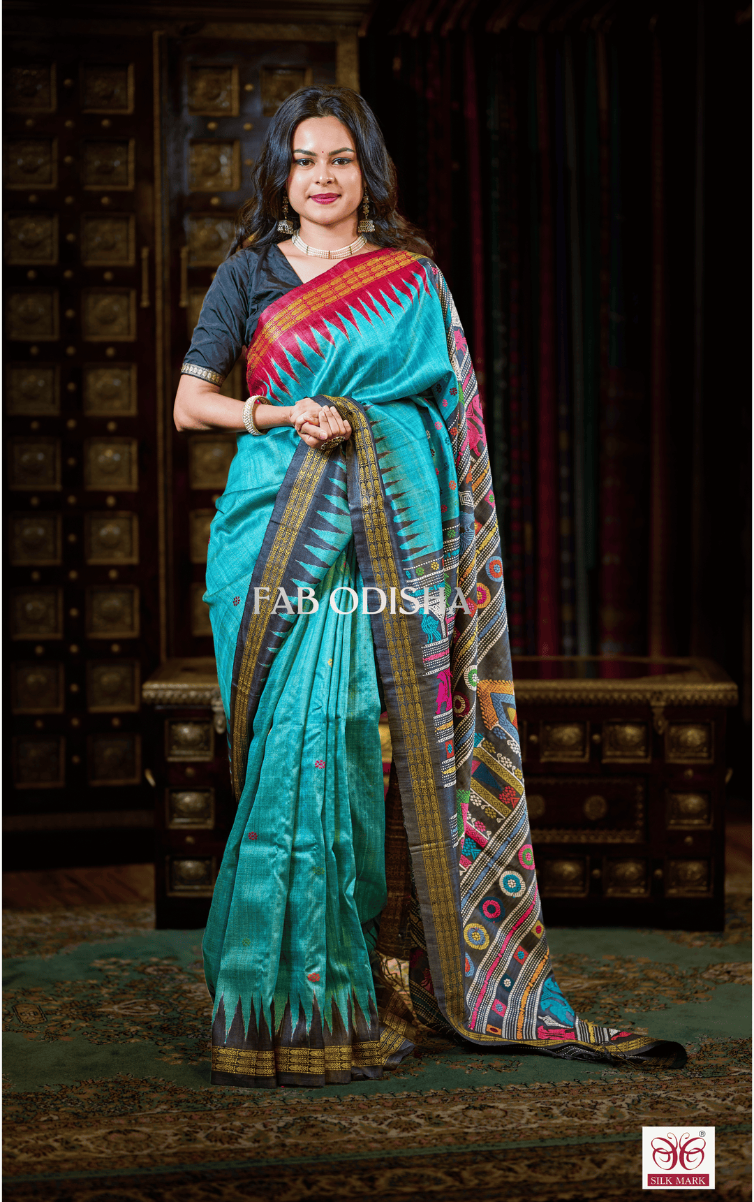 NIRMAL NIVI DOLABEDI HERITAGE FINE TUSSAR HANDLOOM SILK SAREE