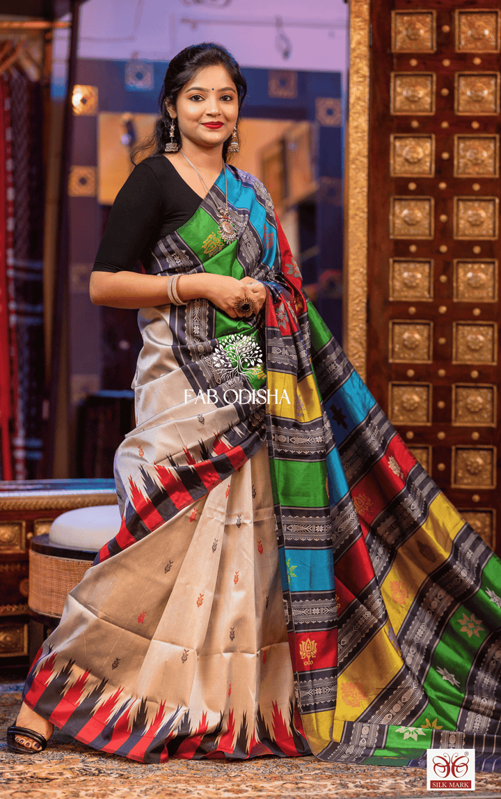 SANATANI SHRINGAR BERHAMPURI DOUBLE AANCHAL PURE SILK PATTA SAREE
