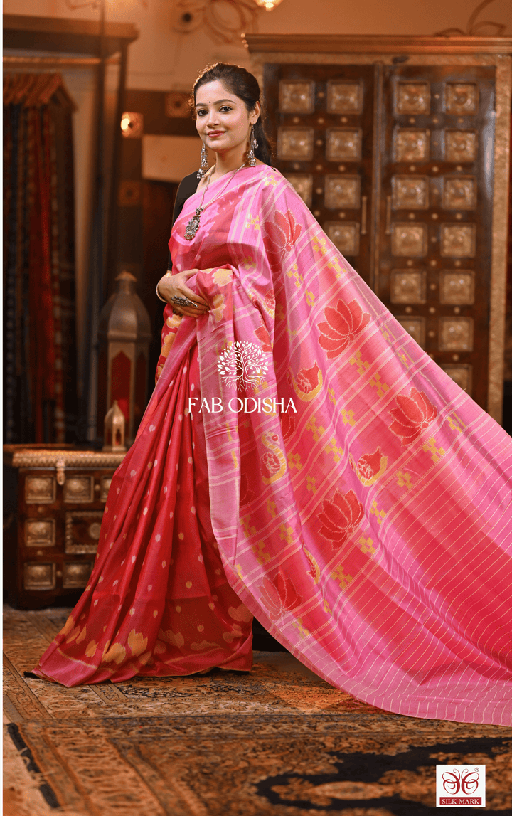 SWAY & SILK LUSTROUS DRAPE DESIGNER PREMIUM MULBERRY HANDLOOM PURE SILK SAREE