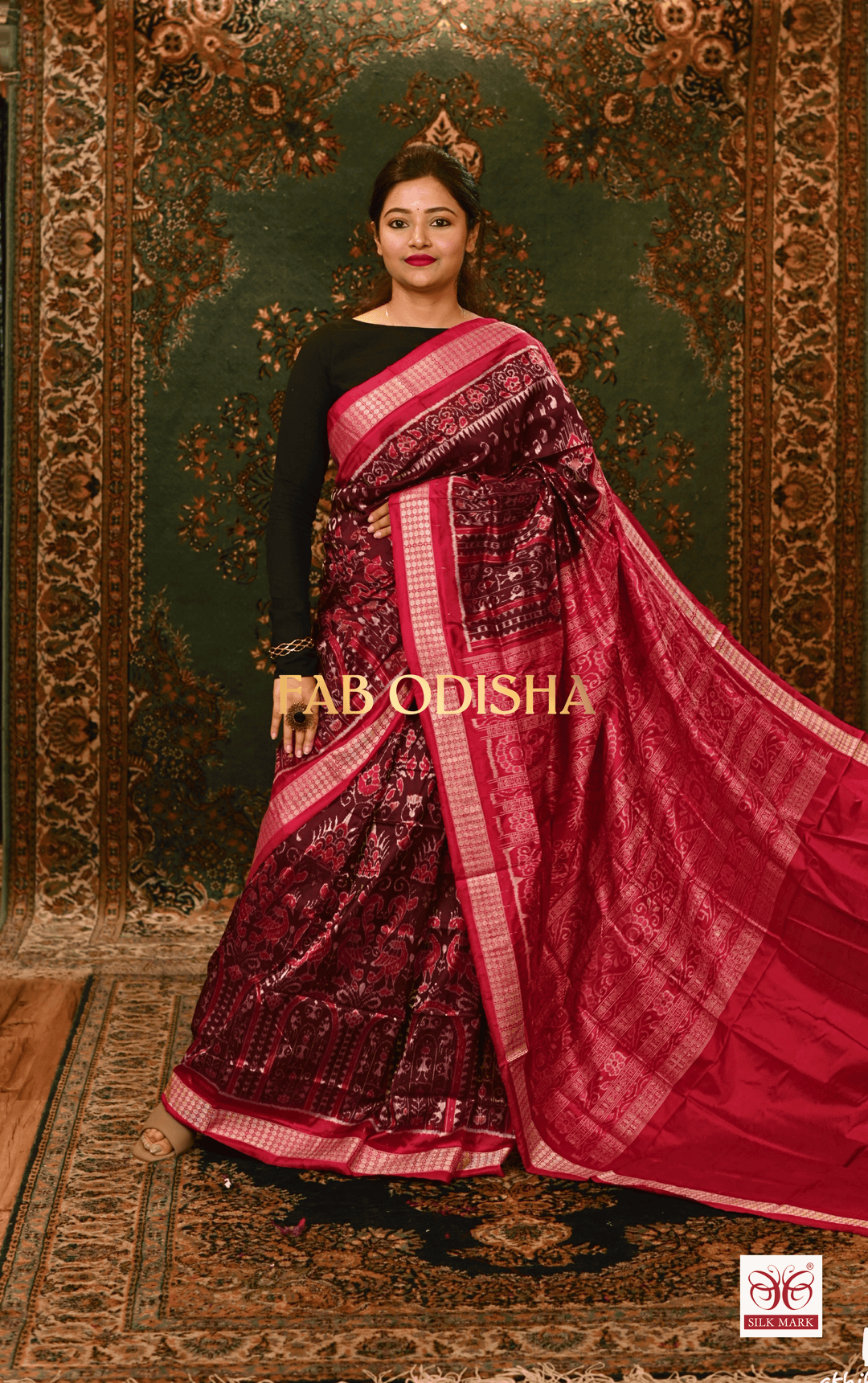 RAJKISHORI NANDINI EXCLUSIVE SAMBALPURI PURE HANDLOOM SILK SAREE