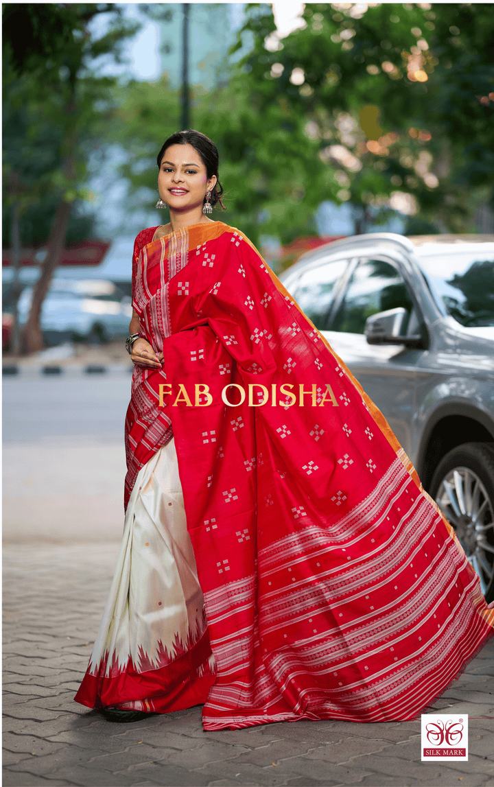 CHANDRAMALLI CHITRAKALA EXCLUSIVE BERHAMPURI DOUBLE AANCHAL PURE SILK PATTA SAREE