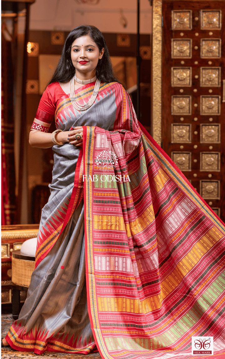 THE SUTRA LUXE DESIGNER FINE TUSSAR SILK SAREE