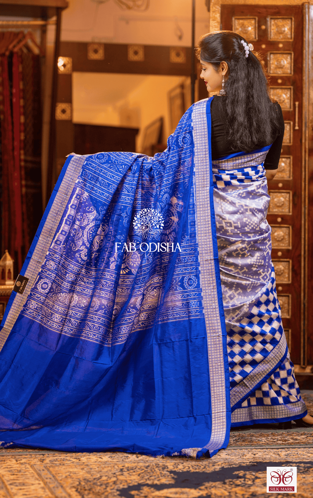APARAJITA SAMBALPURI HANDLOOM PURE SILK SAREE
